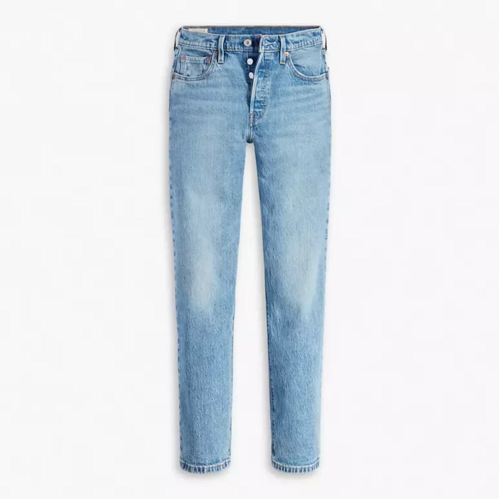 Classic Levi's 501 Original Fit Women's Jeans in Indigo Canvas, size 24W x 30L